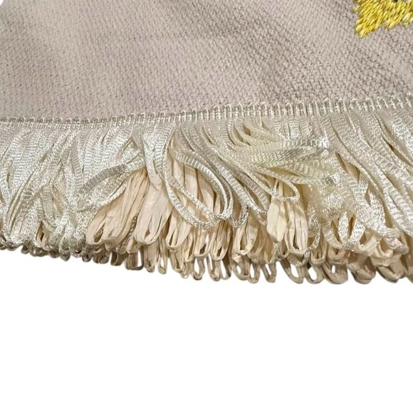 Boston Proper NWT Floral Embroidered Raffia Fringe Mini Skirt size 16 - Picture 13 of 16